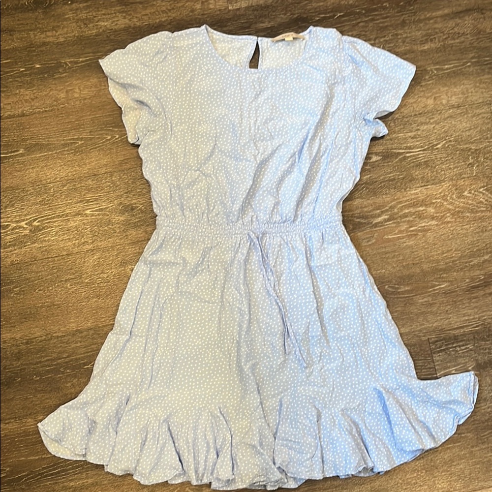 Light Blue Polka Dot Dress